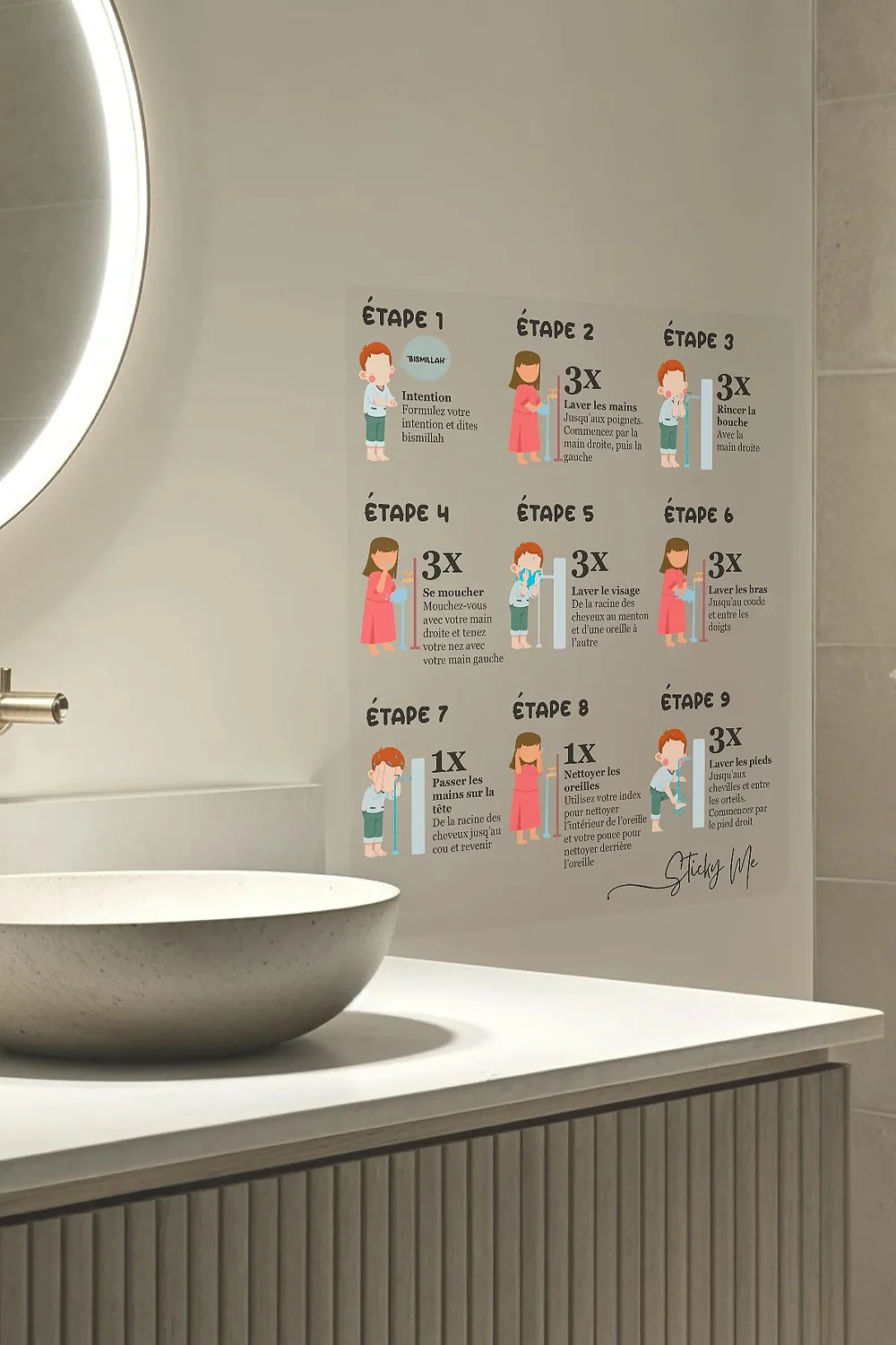 Apprends le wudu avec hamza et hawa - Stickyme - Image 3