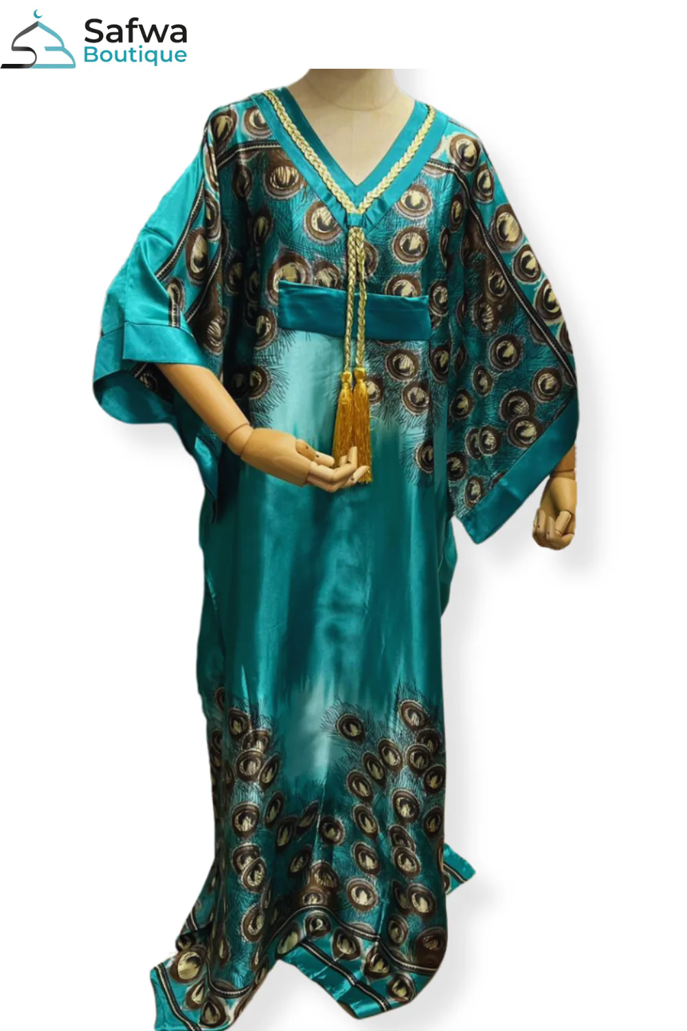 Caftan Satiné Long – Élégance et Confort pour la Maison - Image 3
