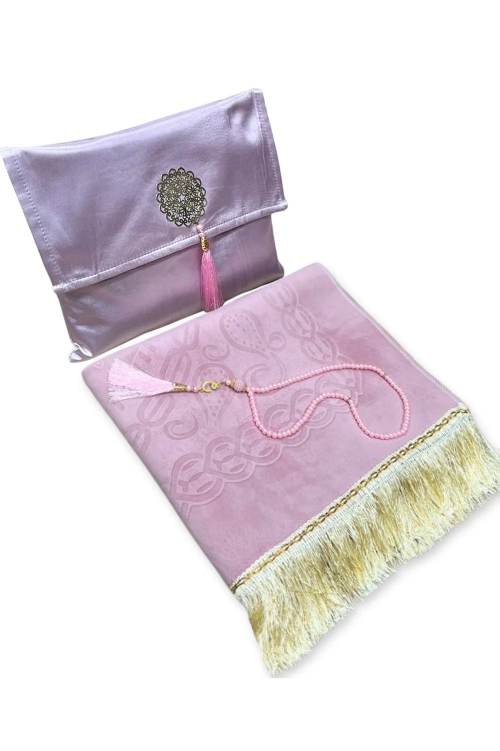 Coffret cadeau élégant Pochette en tissu Tapis de prière & Tasbih (chapelet) Sajada en Velours de Luxe - Image 17