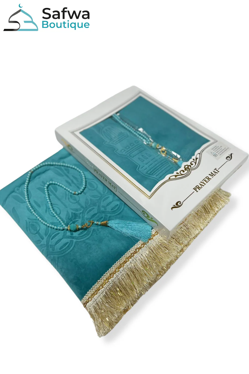 Coffret Cadeau Musulman – Tapis de Prière Velours & Chapelet (Tasbih) Élégant - Image 5