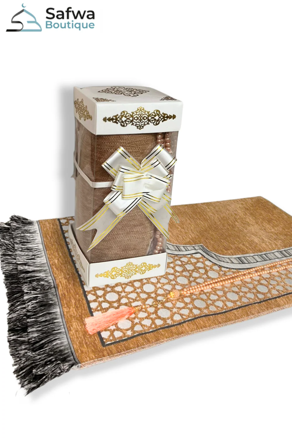 Coffret Cadeau Transparent Élégant – Tapis de Prière & Chapelet (Tasbih) | Muslim Box - Image 12