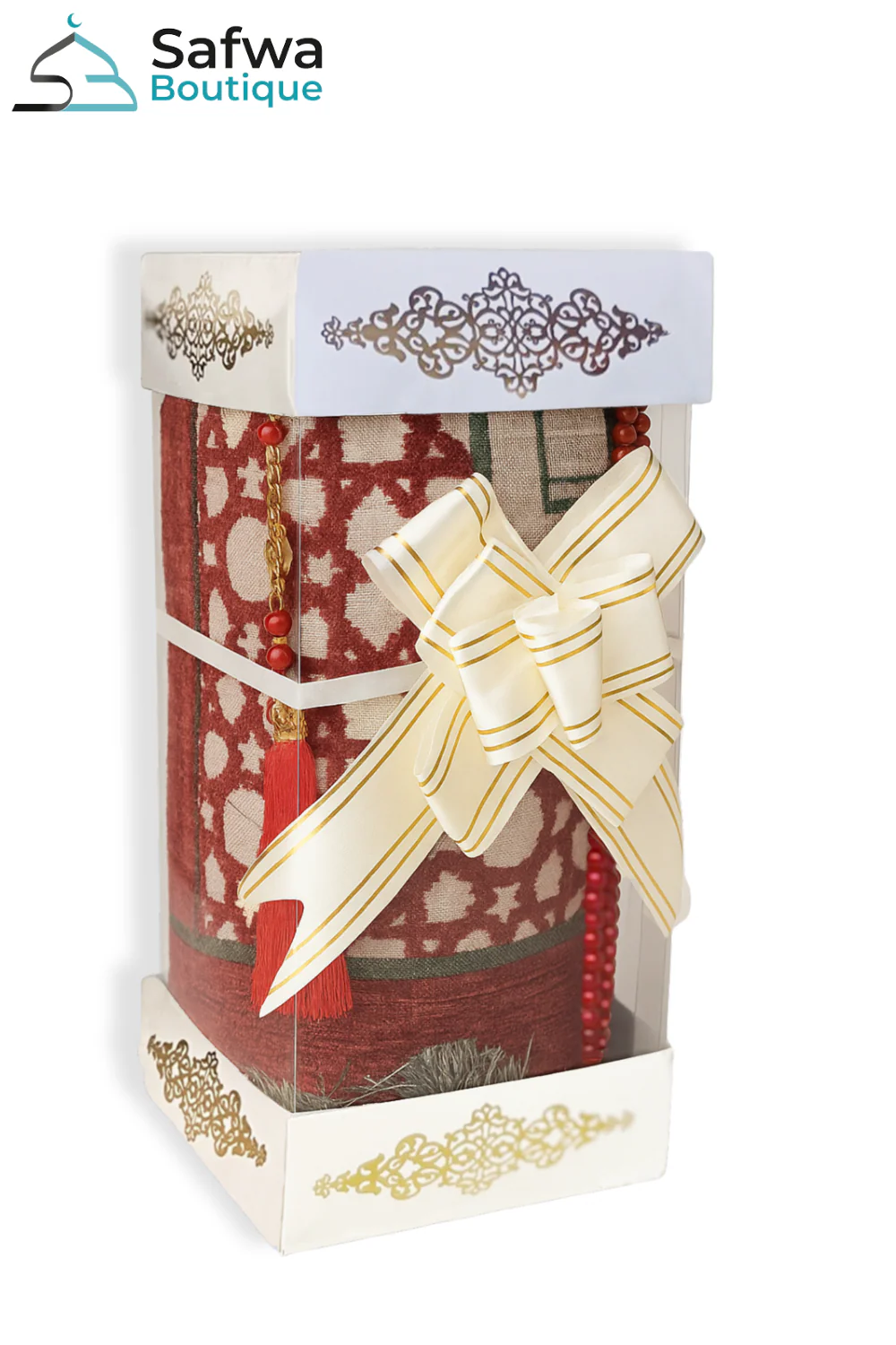 Coffret Cadeau Transparent Élégant – Tapis de Prière & Chapelet (Tasbih) | Muslim Box - Image 28