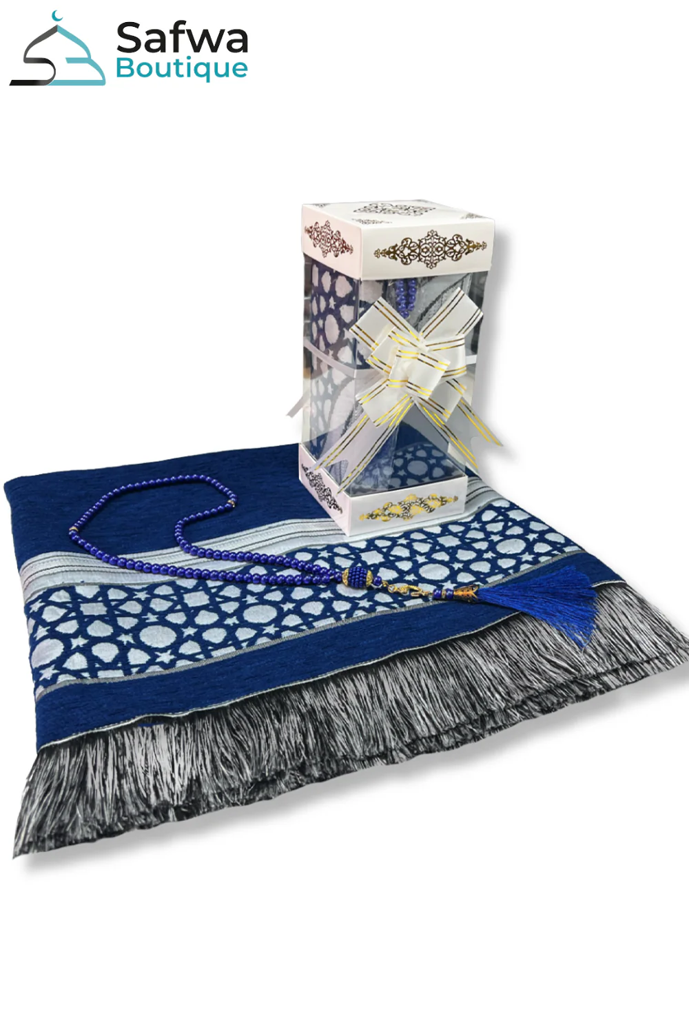Coffret Cadeau Transparent Élégant – Tapis de Prière & Chapelet (Tasbih) | Muslim Box - Image 6