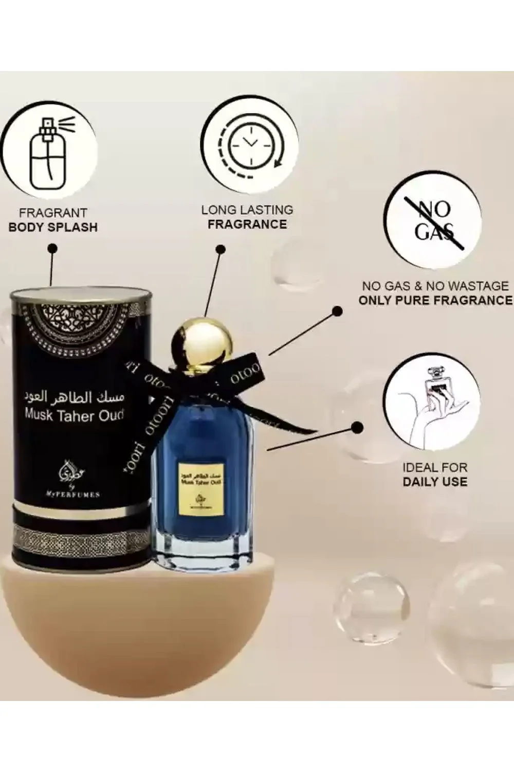 Eau de Parfum Musk Taher Oud 80mL - My Perfumes Dubaï - Image 4