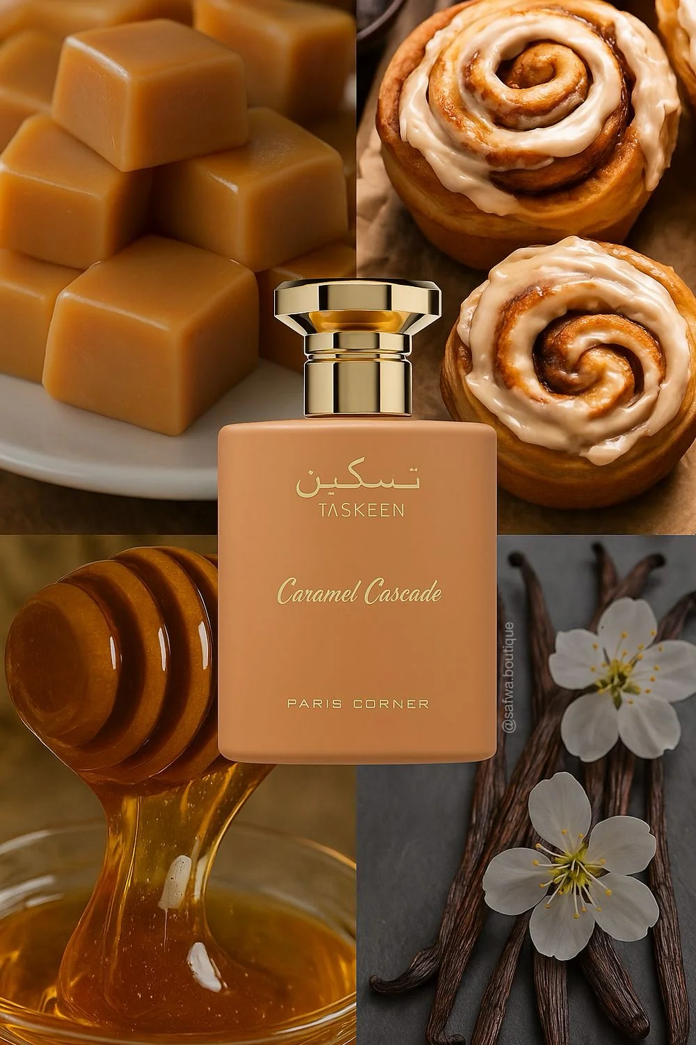 Eau de Parfum Paris Corner Taskeen Caramel Cascade 100mL - Emir Paris Corner - Image 3