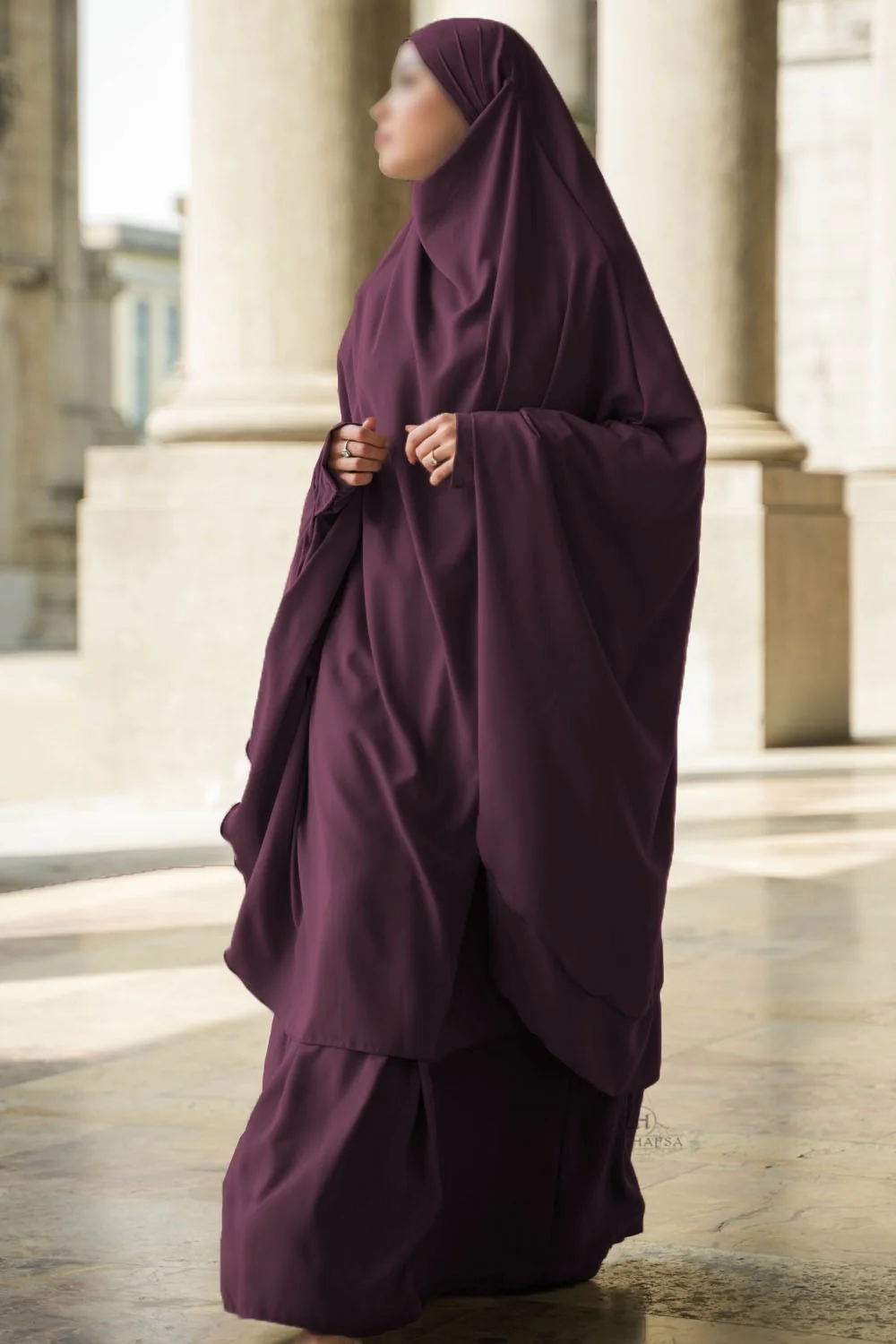 Jilbab Amira 2 voiles Umm Hafsa - Image 14
