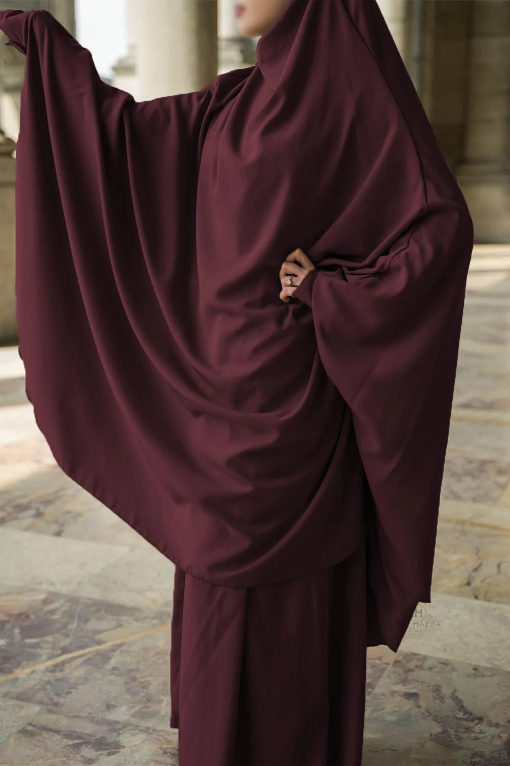 Jilbab Amira 2 voiles Umm Hafsa - Image 3
