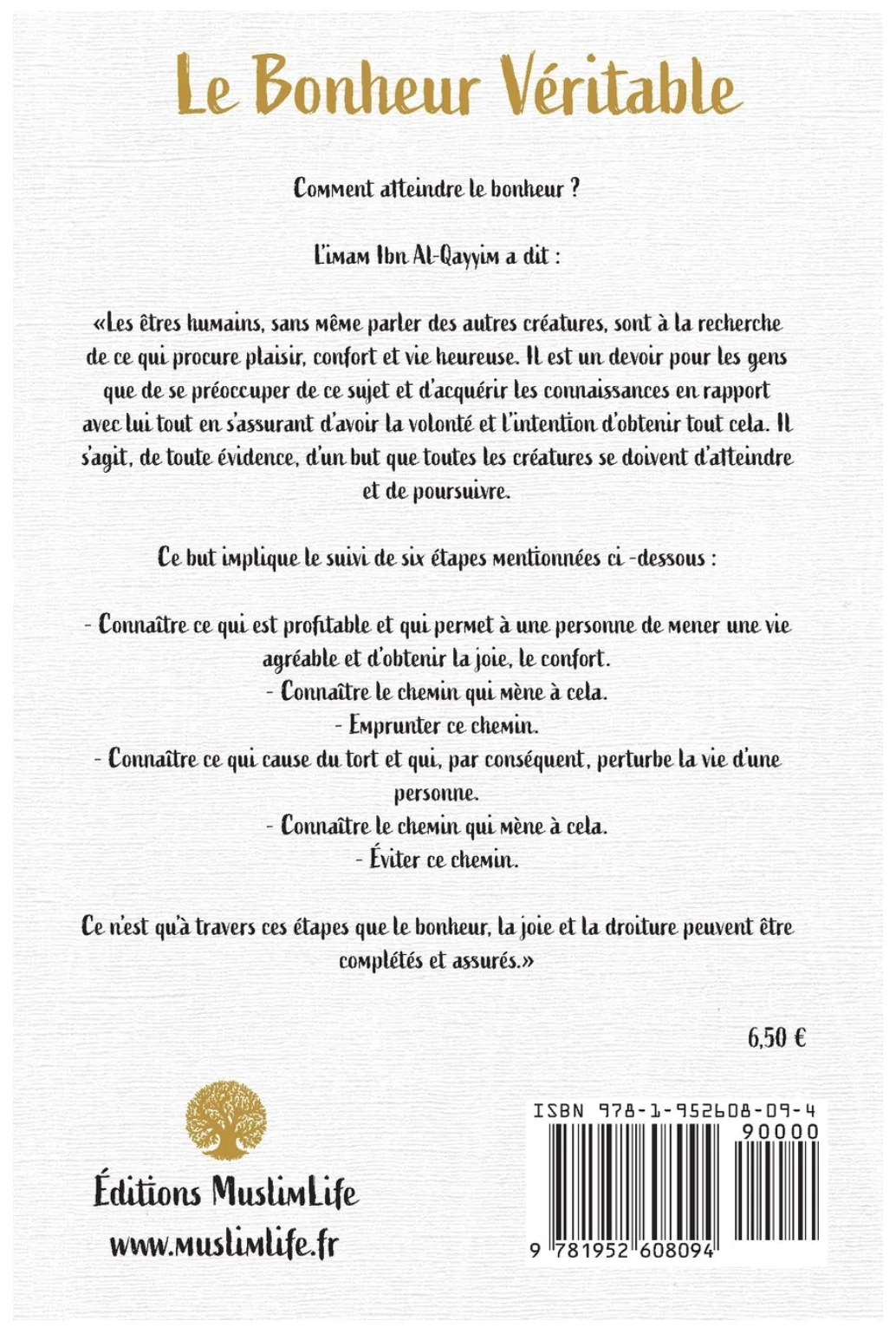 Le Bonheur Véritable de Ibn Al-Qayyim - Édition MuslimLife - Image 2