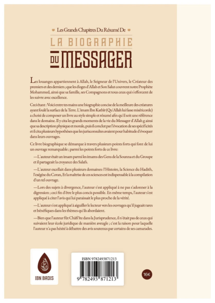 Les Grands Chapitre Du Résumé De La Biographie Du Messager D'Ibn Kathir - Edition IBN BADIS - Image 2