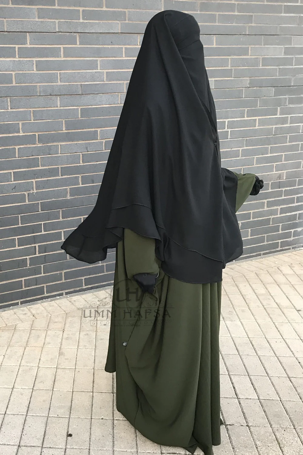 Niqab 2 Pièces à Clips 1m50 Umm Hafsa - Image 3