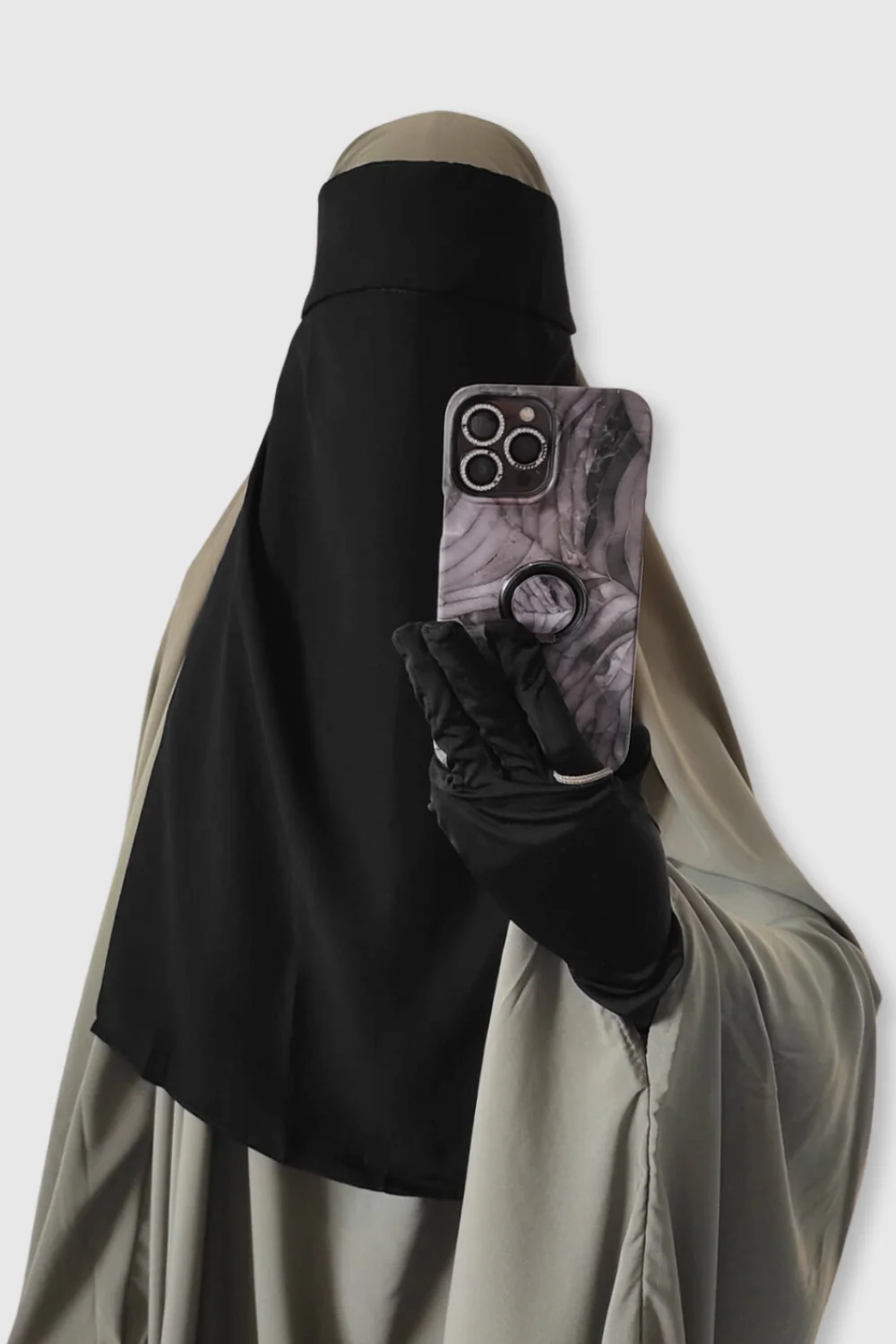 Niqab casquette 1 voile 60cm Umm Hafsa - Image 2