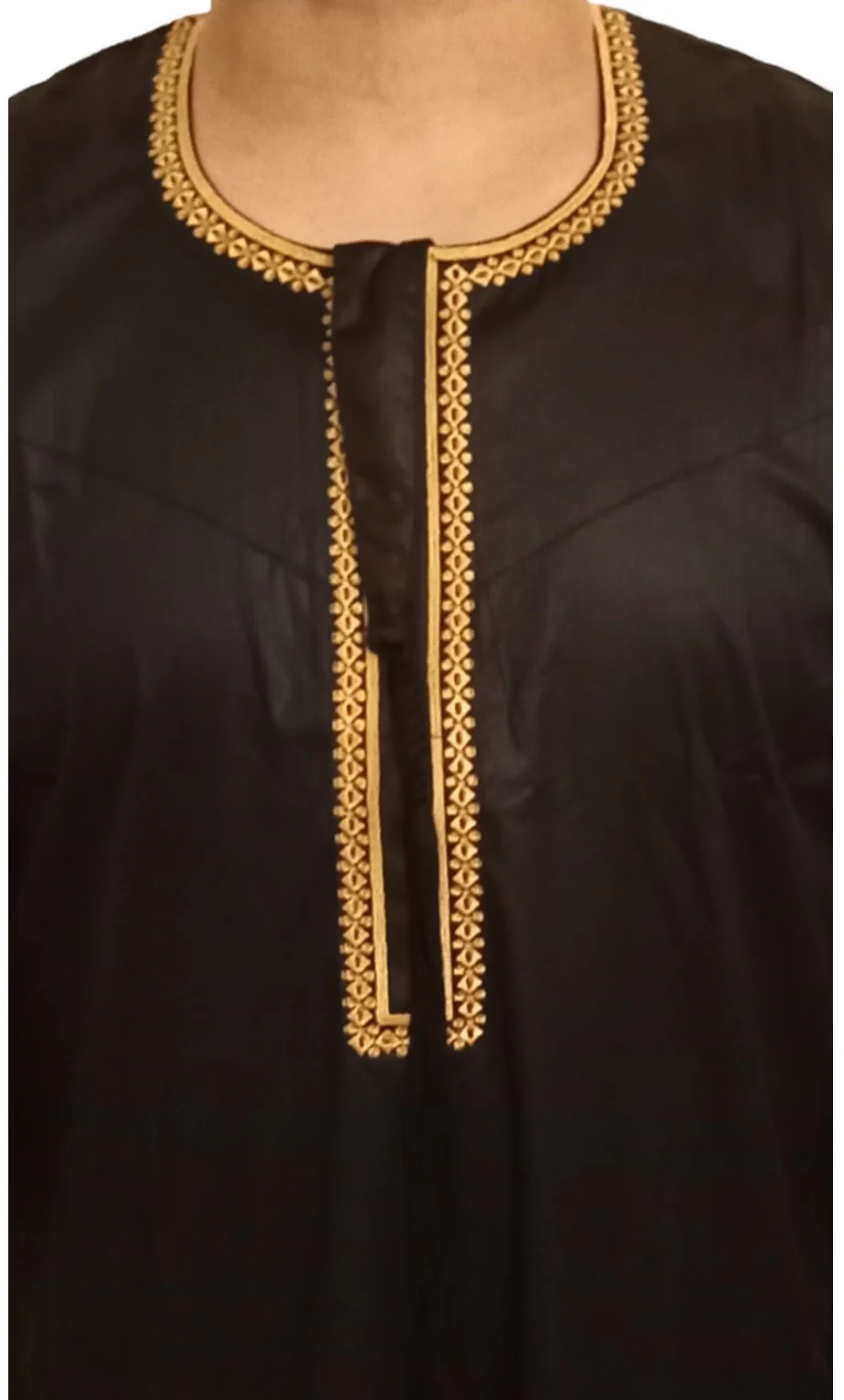 Qamis Omani en tissu satin précieux - Sultan - Image 11