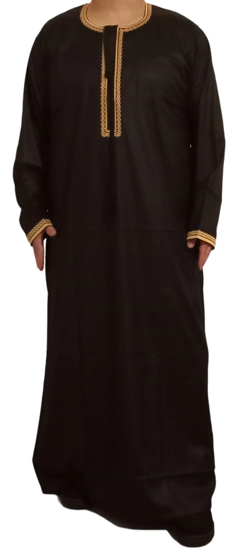 Qamis Omani en tissu satin précieux - Sultan - Image 12