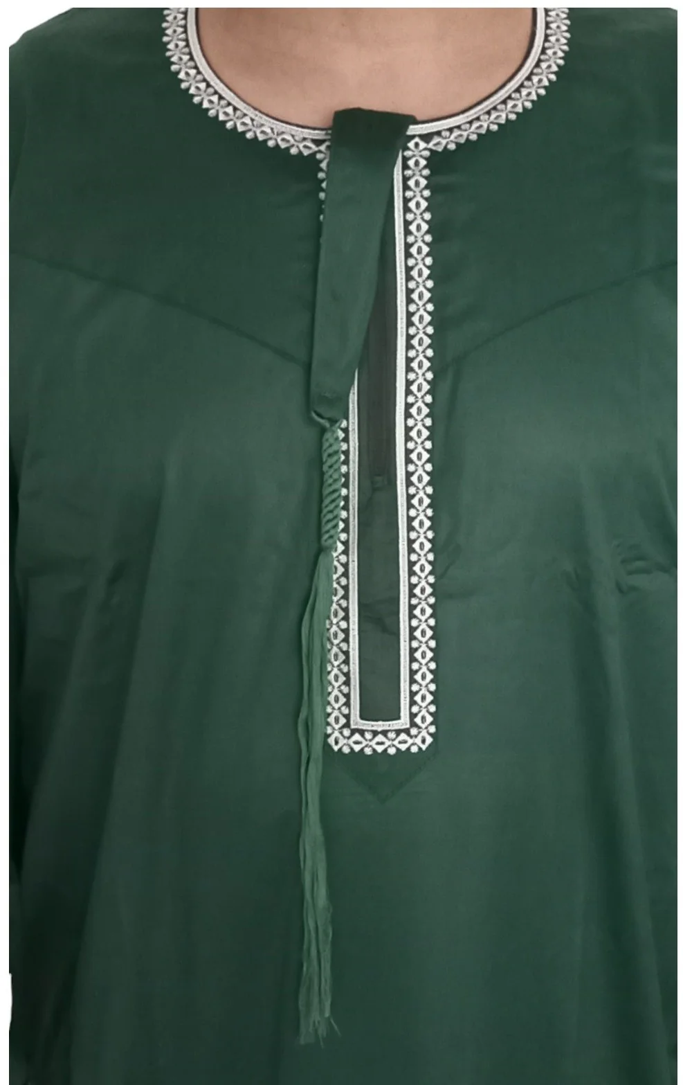 Qamis Omani en tissu satin précieux - Sultan - Image 19