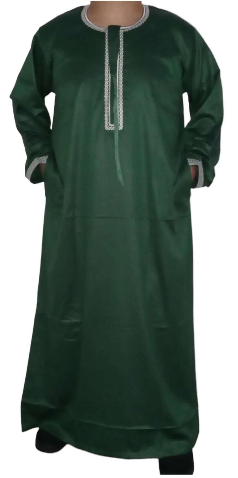 Qamis Omani en tissu satin précieux - Sultan - Image 20