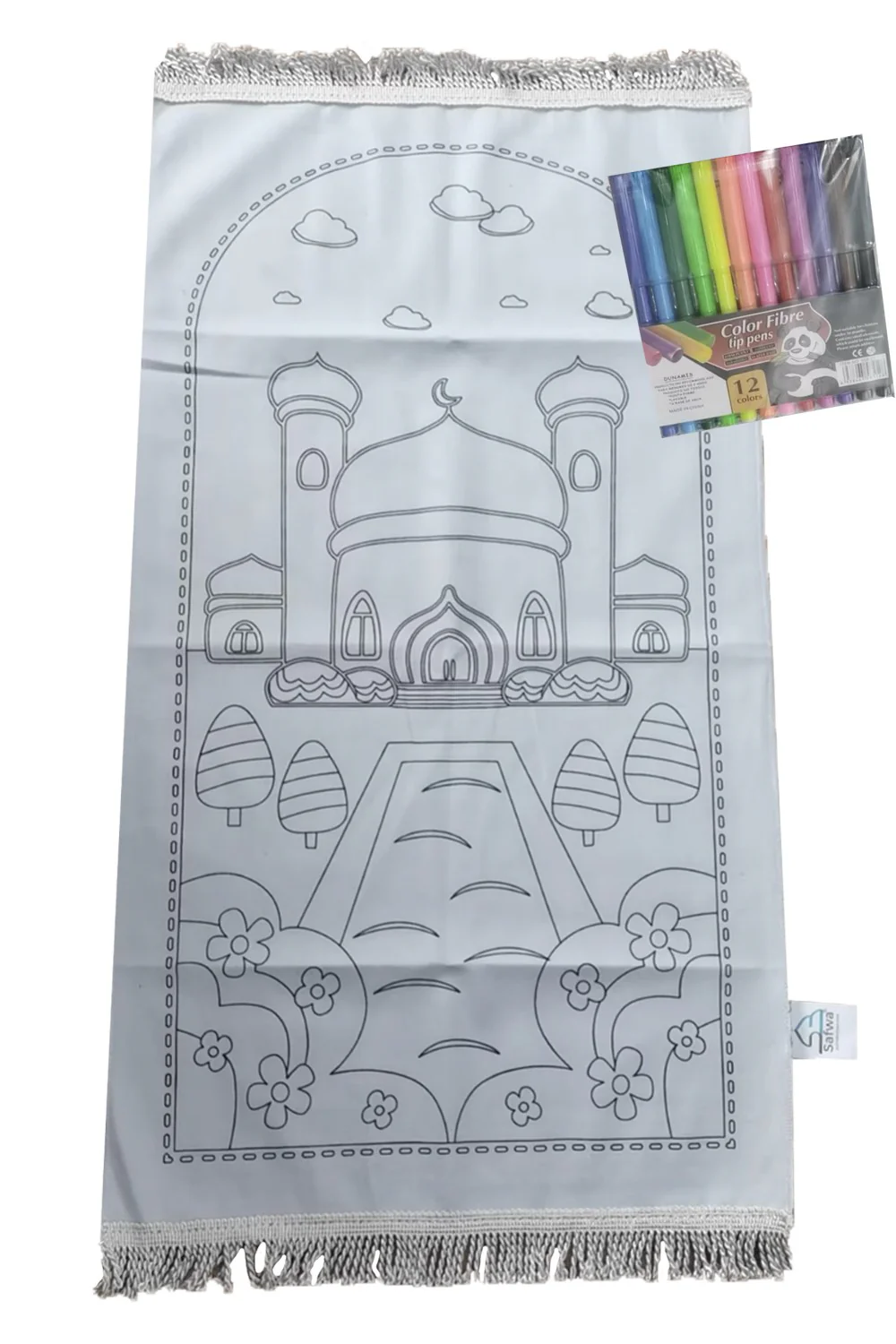 Tapis de Prière à Colorier – Personnalisable avec 12 Marqueurs Textiles | Apprentissage Ludique et Spirituel pour Enfants - Image 7