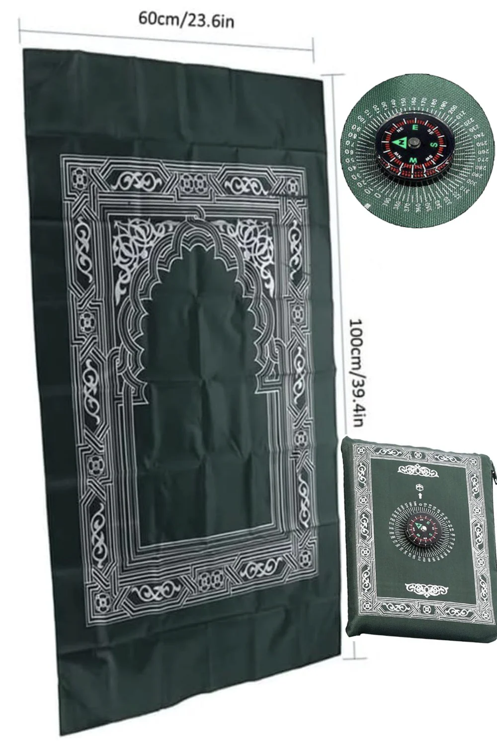 Tapis de prière de poche avec boussole, Sajada de voyage - Image 10